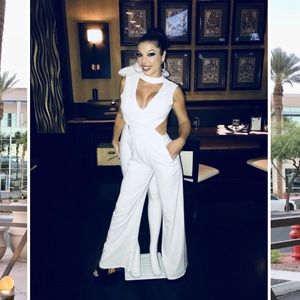 NWT Nieve Malandra White Open Back Jumpsuit